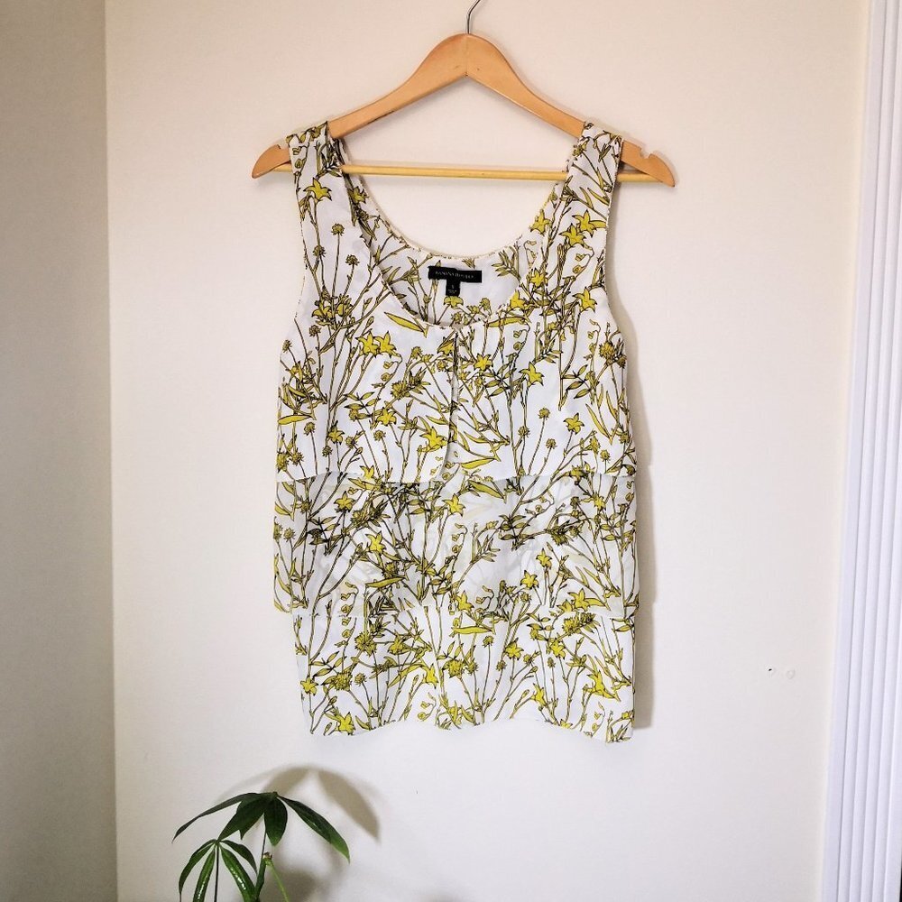 Banana Republic Floral Tiered Layered Sleeveless Top Size Small